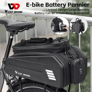 Fietstassen WEST BIKING Accutas voor elektrische fietsen Uitbreidbare bagagedrager, niet gemakkelijk vervormd Fietsen Reisschouder 231017