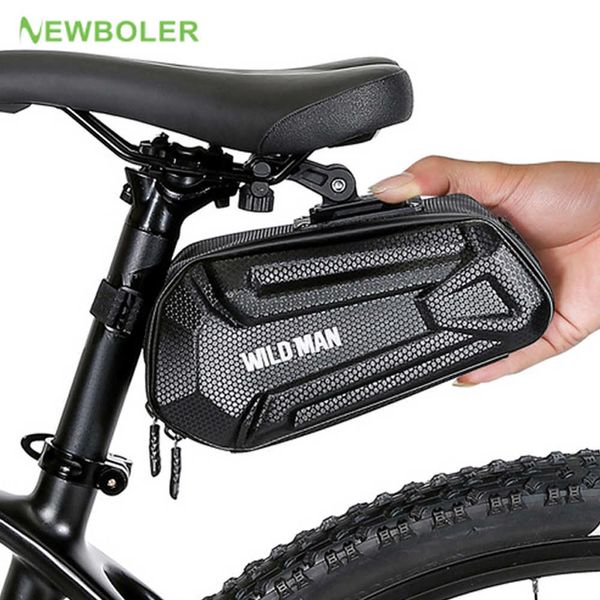 Alforjas bolsas WILD MAN bicicleta impermeable a prueba de golpes sillín trasero de gran capacidad bolsa de tija de sillín bicicleta de montaña accesorios de bicicleta 0201