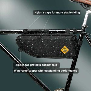 Fietstassen fietsen met grote capaciteit driehoek balk waterdichte hangende duurzame zadelbergbiken accessoires tassen 0201