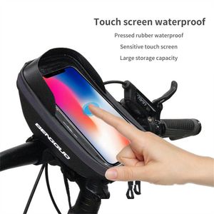 Sacoches s grande capacité cadre étanche avant écran tactile supérieur cyclisme vtt vélo support pour téléphone sac de selle de vélo 0201