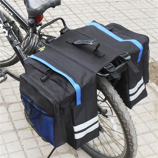 Panniers S MTB BICYCLE PROPORITEUR RACK RACK BILLE LUGGAGE PANIER SEAT DOUBLE SAC SAG DE BUT DE PINCILE Double