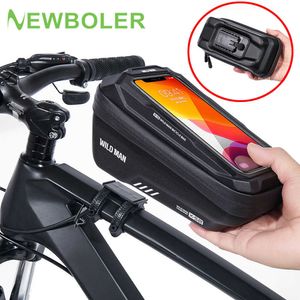 Sacoches s NEW WILD MAN vélo support pour téléphone étanche vélo à dégagement rapide 6.9in cyclisme écran tactile sac vtt accessoires 0201