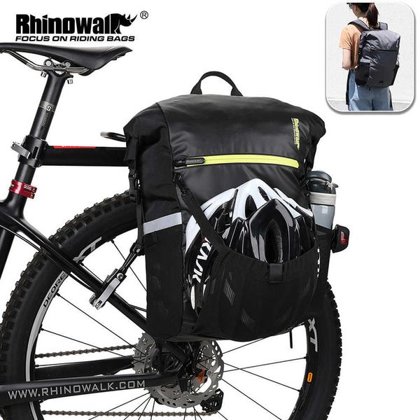 Sacoches s Rhinowalk 24L Cyclimg multifonctionnel vélo sacoche étanche vélo siège arrière sac à dos moteur bagages sac 0201