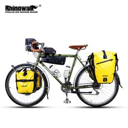 Sacoches s Rhinowalk Bike pour voyage à vélo longue distance Sacoche de vélo étanche Sac de guidon Sac de cadre Vente d'une seule pièce 0201