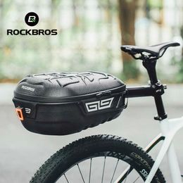 Panniers S Rockbros Porte-bagages arrière de vélo de grande capacité imperméable à l'eau de vélo de siège de coque rigide VTT sac de selle de vélo de route accessoires 0201