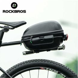 Sacoches ROCKBROS Vélo Étanche Coque Rigide Accrocher Arrière Lumière Réfléchissante Selle Porteuse EVA Grande Capacité Siège Sac De Vélo 0201