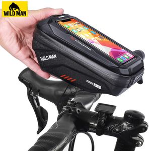 Staandsers s Waterdichte fietshouder Case Nieuwe Cycling Motocycle Mount 6.9In mobiele telefoon Stand Bag Bandbalk MTB -fietsaccessoires 0201