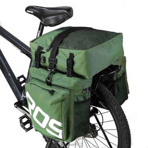 Fietstassen Sahoo 3 in 1 fiets 37L MTB Road Bike Bag Bagage Carrier Pannier Achterste kofferbak Zakken Licht reflecterende optionele regenhoes 0201