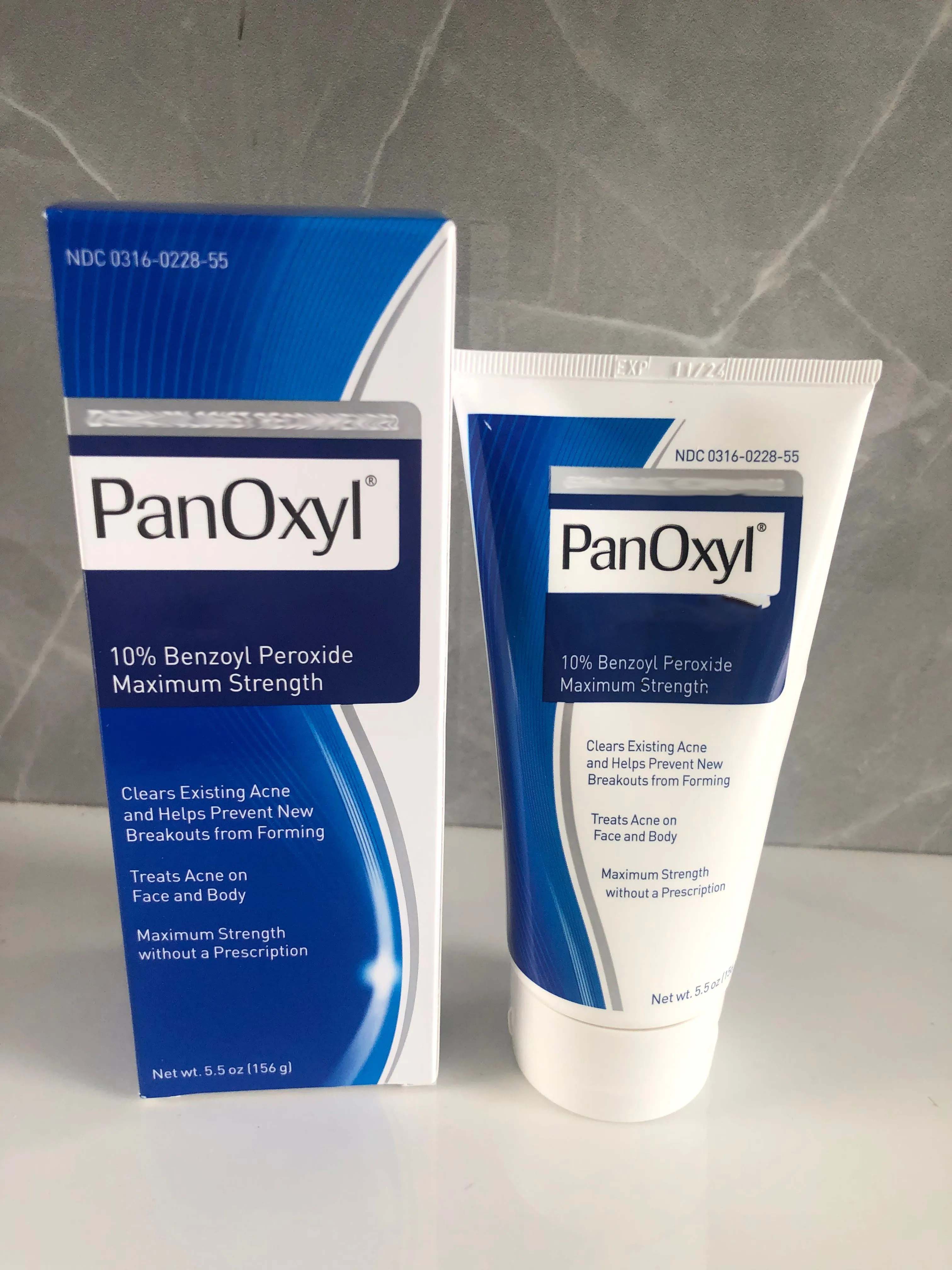 Panaxylowe włosy magazynowe panoksyl 10% 156G Ciało twarzy Panoxyl Facial Cleanser Antakne Care Wash