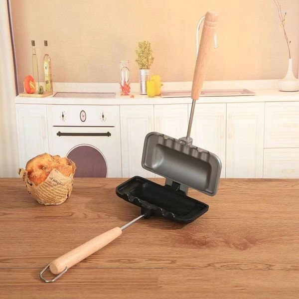 Panes 1 PC Sandwich Sandwich Pan antiadherente Portable Portable Freing Bread Break Desayuno Desayuno Desayuno