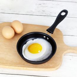 Casseroles 12cm Mini omelette poêle anti-calcul mange des œufs frit compact sauté à la friture en fer antiadhésive pour le petit-déjeuner