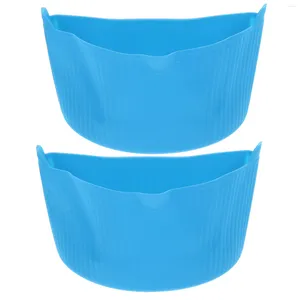 Sartenes 2 PCS Sopa Olla Cocina Herramientas de cocina Hornear Pan Aire Freidora Liner Gel de sílice Silicona Olla de cocción lenta