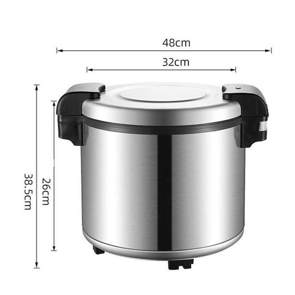 Casseroles 23L Cuiseur À Riz Électrique Insation Pot Grande Capacité En Acier Inoxydable Intelligent Pour Restaurant Drop Livraison Maison Jardin Cuisine, Dhhpn