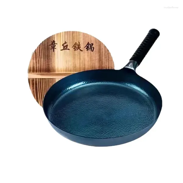 Panes 26/28/30 cm Freing Freing Inducción Compatible con chino tradicional martillo martillo cocción azul wok utensilios de cocina de cocina