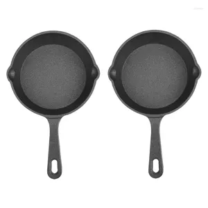 Casserole 2x fonte antiadhétique poêle poêle à frire pour le gaz à induction cuiseuse à œufs Pancake de cuisine outils de restauration