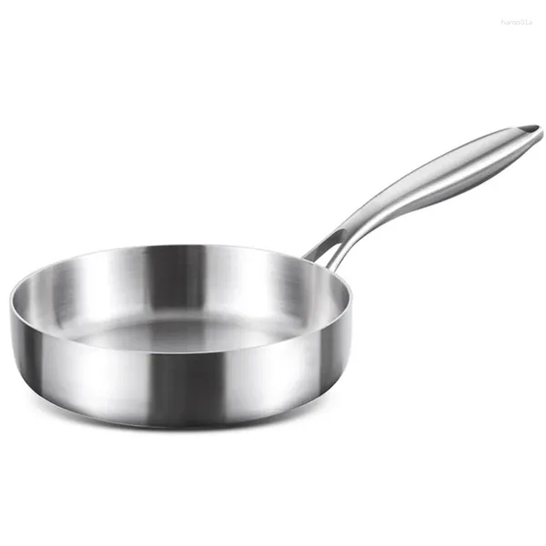 Casseroles 316 en acier inoxydable Fry Pan mini sauté pour 1 à 2 personnes 16/18 cm Small Clif Cook Pot General Utiliser le gaz et l'induction cuisinier