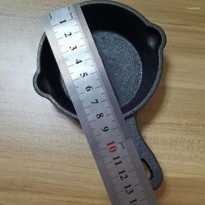 Pannen 8,5 Cm Kleine Koekenpan Steak Pot Non-stick Gietijzeren Materiaal Wok Met Handvat Voor Thuis Inductie elektrische Gaskookplaat K92A