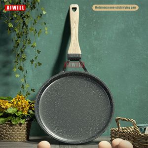 Sartenes AIWILL Sartén antiadherente Maifan Stone Wok Sartén de aleación de aluminio Panqueque Huevo Filete Sartén Pizza Panckae Sartenes Herramientas de cocina 230605