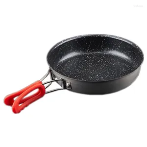 Sartenes Camping Pan 7 pulgadas plegable antiadherente freír freír utensilios de cocina sartén para senderismo al aire libre Picnic mochilero