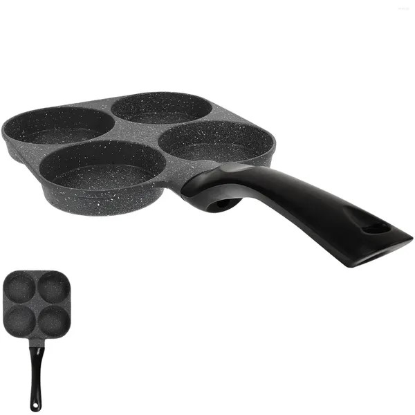 Sartenes Sartén de hierro fundido Sartén pequeña Cocina para huevos fritos Plancha para panqueques antiadherente Huevos de plástico divididos Mini rollo