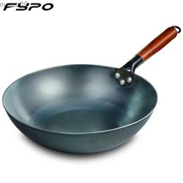 Panes de condimento chino Wok 30/32/34cm Woks Chef Stick Fry Wok Special Wok Pot Hinte de cocina para inducción eléctrica y estufas de gas STOVESL2403