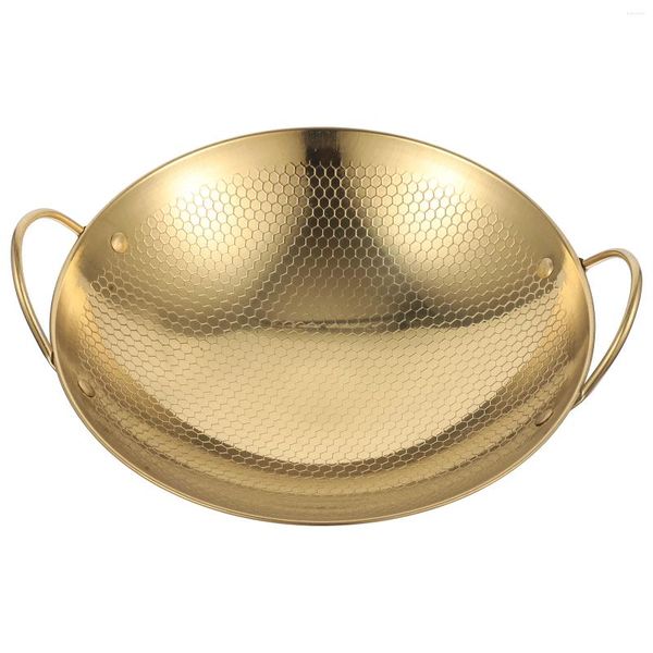 Casseroles à cuisiner avec manche de cuisine wok alcool poêle ménage de cuisine ustensiles en acier inoxydable en métal pour