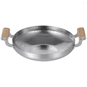 Casseroles marmite avec poignée en acier inoxydable plaque de cuisson poêle à frire petits Pots ménage pour outil en métal réchauds