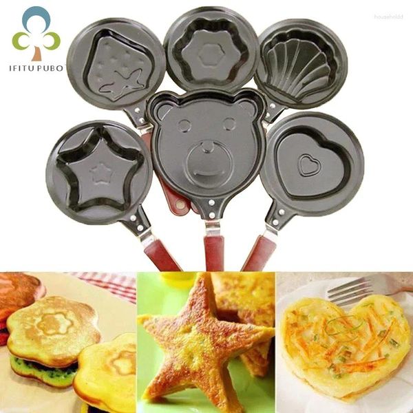 Sartenes DIY Mini desayuno sartén para tortilla molde hogar creativo patrón de dibujos animados herramientas de cocina antiadherente freír panqueque XPY