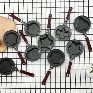 Pannen DIY Mini Koekenpan Ontbijt Hartvormige Omelet Cartoon Antiaanbaklaag Ei Kookgerei Vorm