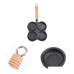 Poêles à œufs Poêle à frire 4 tasses sans cuisinière Omelette à poêle pour crêpes suédoises chinoises faisant une livraison noire livraison maison jardin cuisine D Ot3Gy