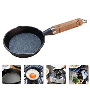 Sartenes Plato para huevos Cacerola de aceite Utensilios de cocina para acampar de acero inoxidable Sartén para freír Utensilios de cocina de hierro fundido