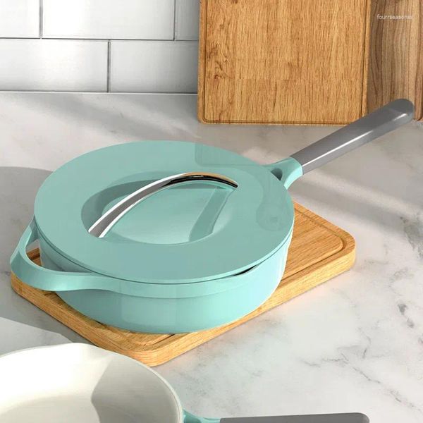 Sartenes de estilo europeo para freír y hervir Wok, olla antiadherente específica para cocina, sartén multifuncional de moda para el hogar, utensilios de cocina