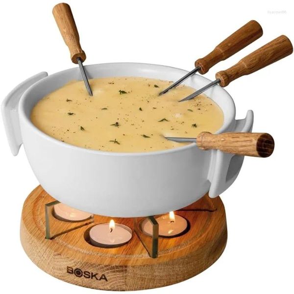 Sartenes Olla Para Fondue - Ideal Para Meriendas De Chocolate Y Queso Para 4 Personas