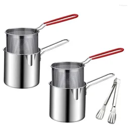 Pans Fryer Maison de profondeur Deep 304 Gas en acier inoxydable Mini style japonais filtré Tempura Économie d'huile et petite