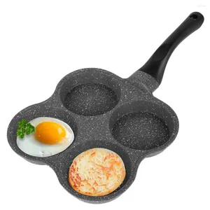 Pannen Koekenpan Non-stick Pannenkoek 4 Gaten Pannenkoeken Maker Met Handvat Eieren Burger Eye Crêpe Voor Ontbijt