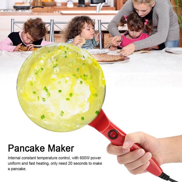 Sartenes Hogar Máquina de Crepes Eléctrica Pan-cake Pan Plancha Antiadherente Hornear Pastel Cocina Cocinar Pastel Freír 220V-Sonifer