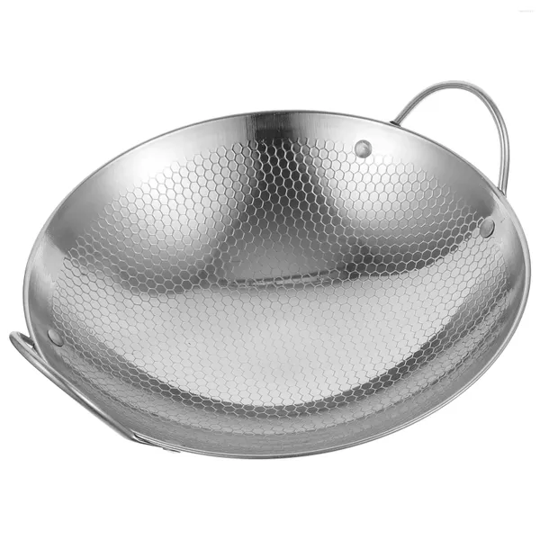 Casseroles de cuisine en métal, poêle de ménage, cuisinière d'extérieur, petites casseroles de cuisine, Wok en acier inoxydable, ustensiles de cuisine individuels