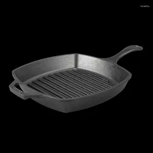 Pannen IJzeren 25 cm doorgewinterde vierkante grillpan