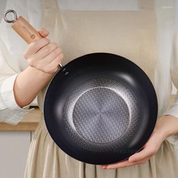Pentole Giapponesi Mini Wok Per Uso Domestico Piccola Padella In Ferro Antiaderente Non Rivestita Adatta Per Fornelli A Gas A Induzione