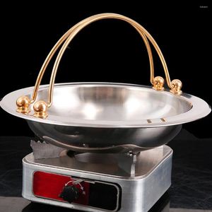 Pannen Japanse Sukiyaki Kleine steelpan Pot Bakplaat Campingfornuis Roestvrij staal Frituren