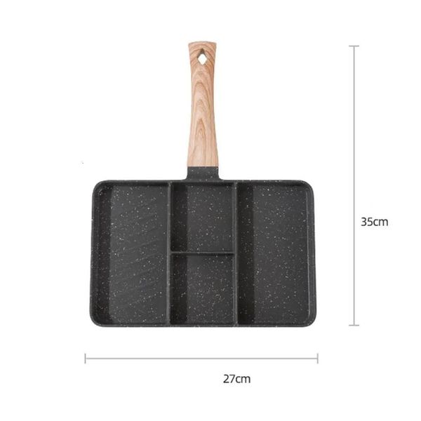 Pans japonais Tamagoyaki Frying Pan Bottom Plat Bottom Nastick Maifan Stone Square Roule de roule