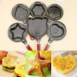 Sartenes Herramientas de cocina Molde para huevos Pan Flip Tortilla Desayuno Olla para freír Máquina para hacer panqueques antiadherente 12 Cm Mini