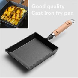 Pannen Keuken Gereedschap Geen Coating Verdikte Omelet Hittebestendige Japanse Stijl Mini Tamagoyaki Non Stick Koekenpan Gietijzeren Wok