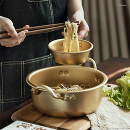 Casseroles en aluminium coréen nouilles ramen nouilles de couvercle de couvercle cuisine cuisine antiadhésive poêle lait
