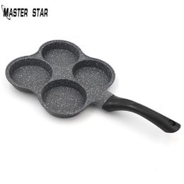 Sartenes Master Star Design Tortilla de cuatro orificios Sartén para freír Panqueque Huevo Olla Desayuno creativo Utensilios de cocina de alta calidad