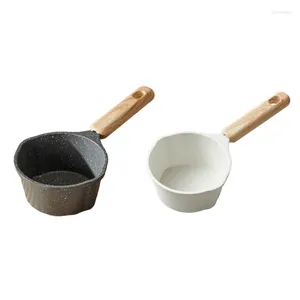 Casseroles Pots de lait Friture Mini-casserole antiadhésive Chauffe-beurre avec poignée longue résistante à la chaleur Petite batterie de cuisine