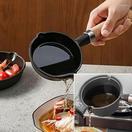 Pans mini poêle à frire la poêle approfondie avec poignée en bois anti-cadrage anti-éclatement en fonte petits accessoires de cuisine