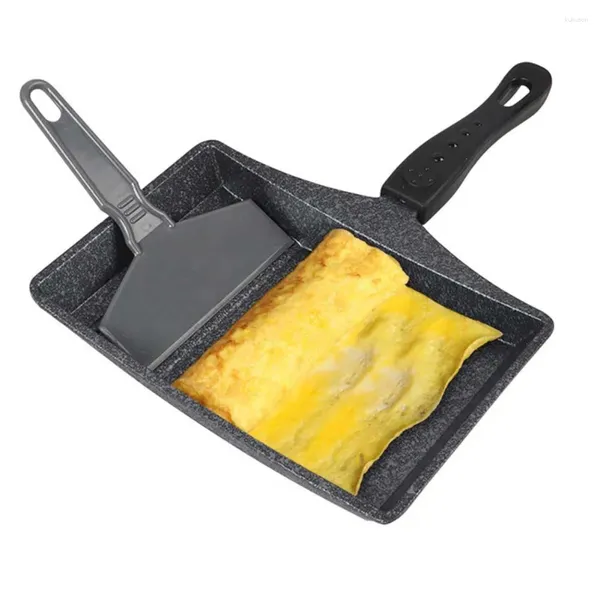 Sartenes antiadherentes con fondo ondulado, sartén para tortilla, rollo de huevo, freír con mango antiescaldado, máquina para hacer tortitas de desayuno, ollas de cocina