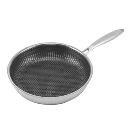 Pannen anti-aanbak koekenpan 11 inch roestvrij staal ongecoat no-stick licht olieachtige rook steak voor keuken