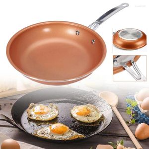 Sartenes Sartén antiadherente Cobre Rojo Cerámica Inducción Freír Seguridad 8 10 12 pulgadas Accesorios de cocina Ollas y juego de utensilios de cocina